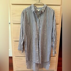 COS Blue and White Striped Shirt dress